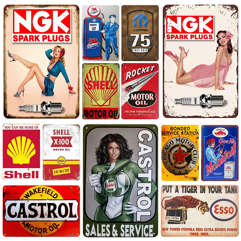 

Motor Oil Plaque Metal Vintage Tin Sign Pin Up Shabby Chic Decor Metal Signs Vintage Bar Decoration Metal Poster Pub Metal Plate