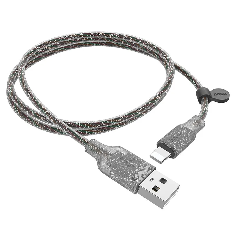 HOCO U73 28 шт./лот 1,2 м Прочный USB кабель для iPhone кабель Micro кабель для samsung USB кабель провод зарядного устройства - Цвет: black