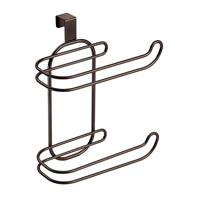 

Wall Hanging Paper Towel Holder 2 Roll Bathroom Organizer Stand Tissue Rack Use