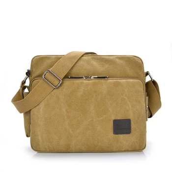 

England Style Classic Color Men's Canvas Large Capacity Messenger Bag with Cup Bags High Quality Fashion Man Cross Body Bag