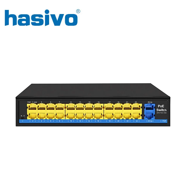 

Беспроводной коммутатор PoE с 24 портами, Ethernet, IEEE 802,3 af/at, с 2 гигабитными uplink для камеры ap, PoE, 48 В