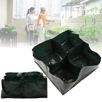 

Balcony Heat Cold Resistant Planting Pots Plant Grow Bag Home DIY 4 Slots Garden Supplies Reusable For Vegetable Anti Corrosive