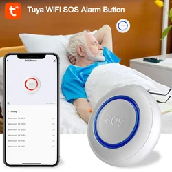 Tuya WIFI SOS Sensor Alarm Wireless Elderly Emergency Panic Button Old Man Personal Self Defense Home Burglar Alarm Smart Life