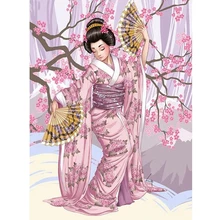 DIY фото на заказ, 3d Алмазная живопись наборы вышивки крестиком 5D полная квадратная мозаика Алмазная вышивка японское кимоно женщина домашний декор