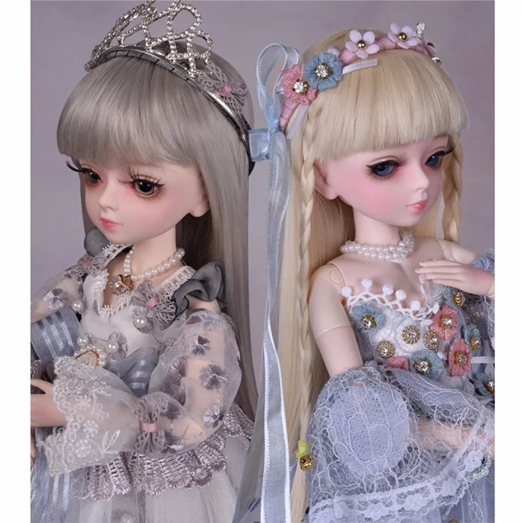 BJD 45 см шарнирная кукла красивые большие глаза BJD кукла с свадебным платьем макияж ручной работы красивая принцесса девочка игрушки подарок