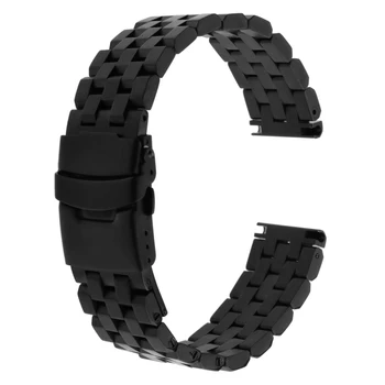 

Quick Release Black Stainless Steel Link Bracelet Watch Bands Strap 20mm