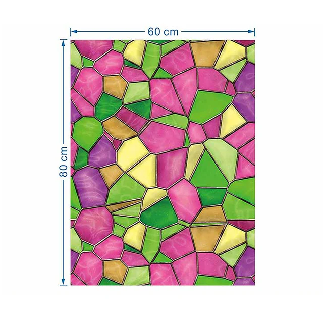 Retro Style Church Painting Art Static Cling Frosted Stained Glass Film Room Bathroom Privacy Window Stickers 3