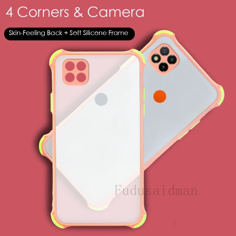 xiaomi leather case charging Matte Ốp Lưng Trong Suốt Xiaomi REDMI 9 9T 9A 9AT 9C 8 8A Note 9S 7 8 9 pro 8T 9T Góc Tăng Cường Bao Couqe xiaomi leather case case