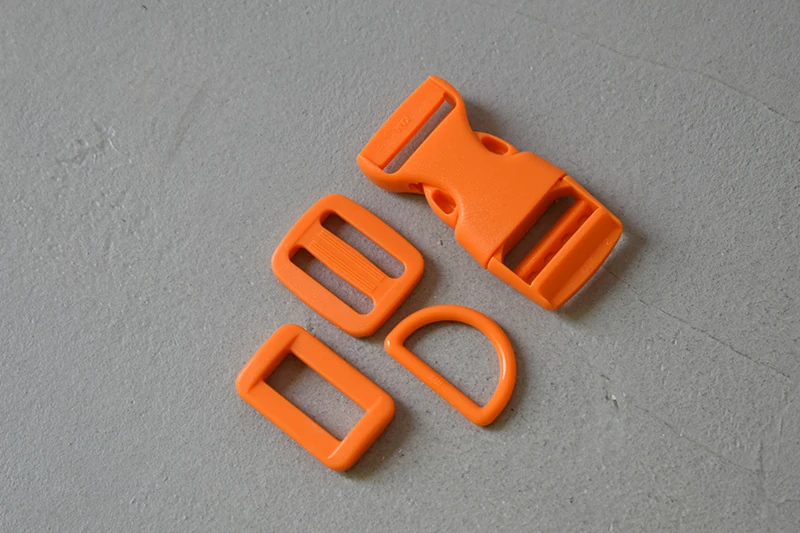 10 sets plastic release buckles D rings 3/4"(20mm) clip clasp belt straps tri-glides sliders DIY dog collar bags accessories