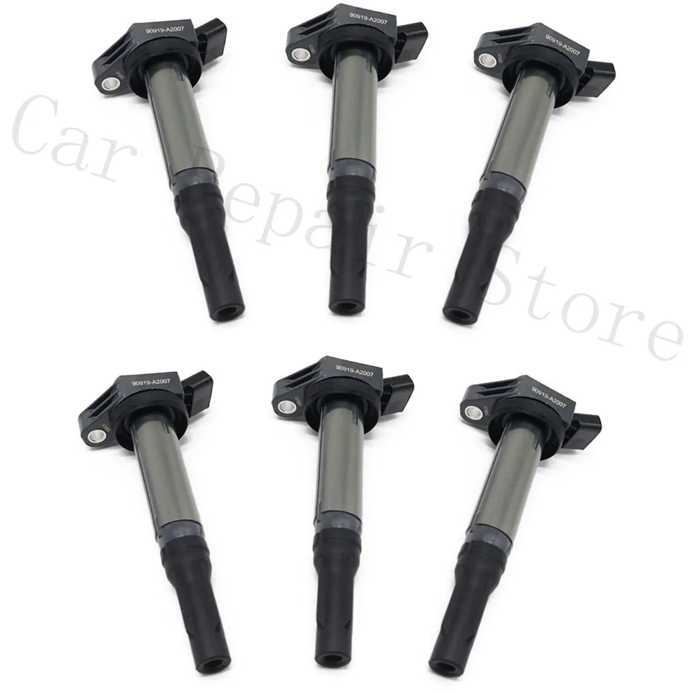6 шт. катушка зажигания OEM 90919-A2007 автозапчасти 90919-A2002, 90919-02251 для Toyota Camry Avalon Sienna Venza