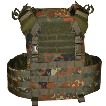 

1000D Nylon Durable Water Resistant Tactical Hunting Vest with Mag Pouch for Outdoor Airsoft Battle - Jungle Camo