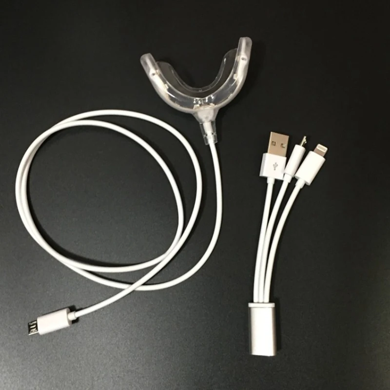 Portable 16 LED Teeth Whitening Light Ports For Dental Bleaching System USB Powered Tooth Oral Care Equipment Kit | Красота и