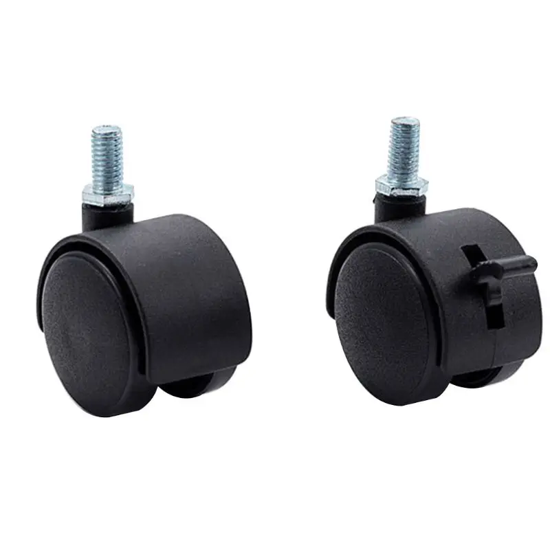 

10Pcs Screw Furniture Universal Wheel Swivel Caster Wheels with Brake 1/1.5/2\" 19QB