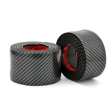 

3cm5cm7cm carbon fiber car door threshold protection stickers car bumper decorative stickers Car anti-collision trim strip