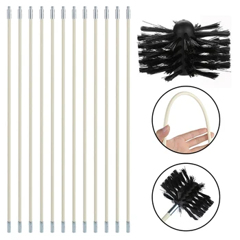 

1 Set Chimney Cleaner Nylon Brush Rods Inner Wall Cleaning Accessory Tool Kit