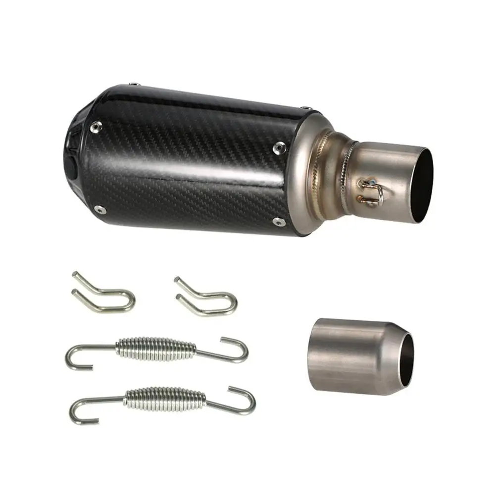 

Carbon Fiber Motorcycle Exhaust Pipe Matte Adjustable Modification Muffler