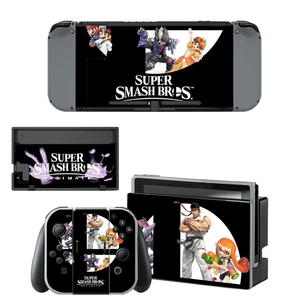 Наклейки Super Smash Bros для nintendo switch для nintendo Switch консоли Joy-con контроллер док-станции наклейки