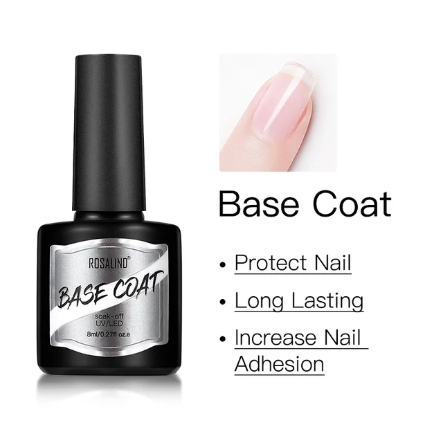 ROSALIND 8ml Gel Nail Polish Shiny Matte Effect Gel Polish For Manicure Nail Art Design Semi Permanent Painting Varnishes Gel RS17-BASE