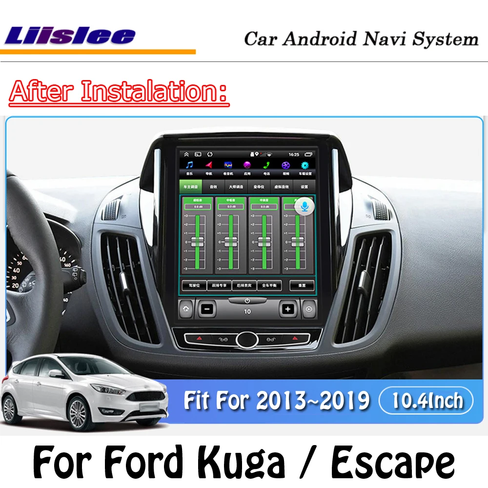 Liislee 10,4 дюймов Android для Ford Kuga/Escape 2013~ стерео Tesla экран Carplay gps Navi карта навигация Мультимедиа