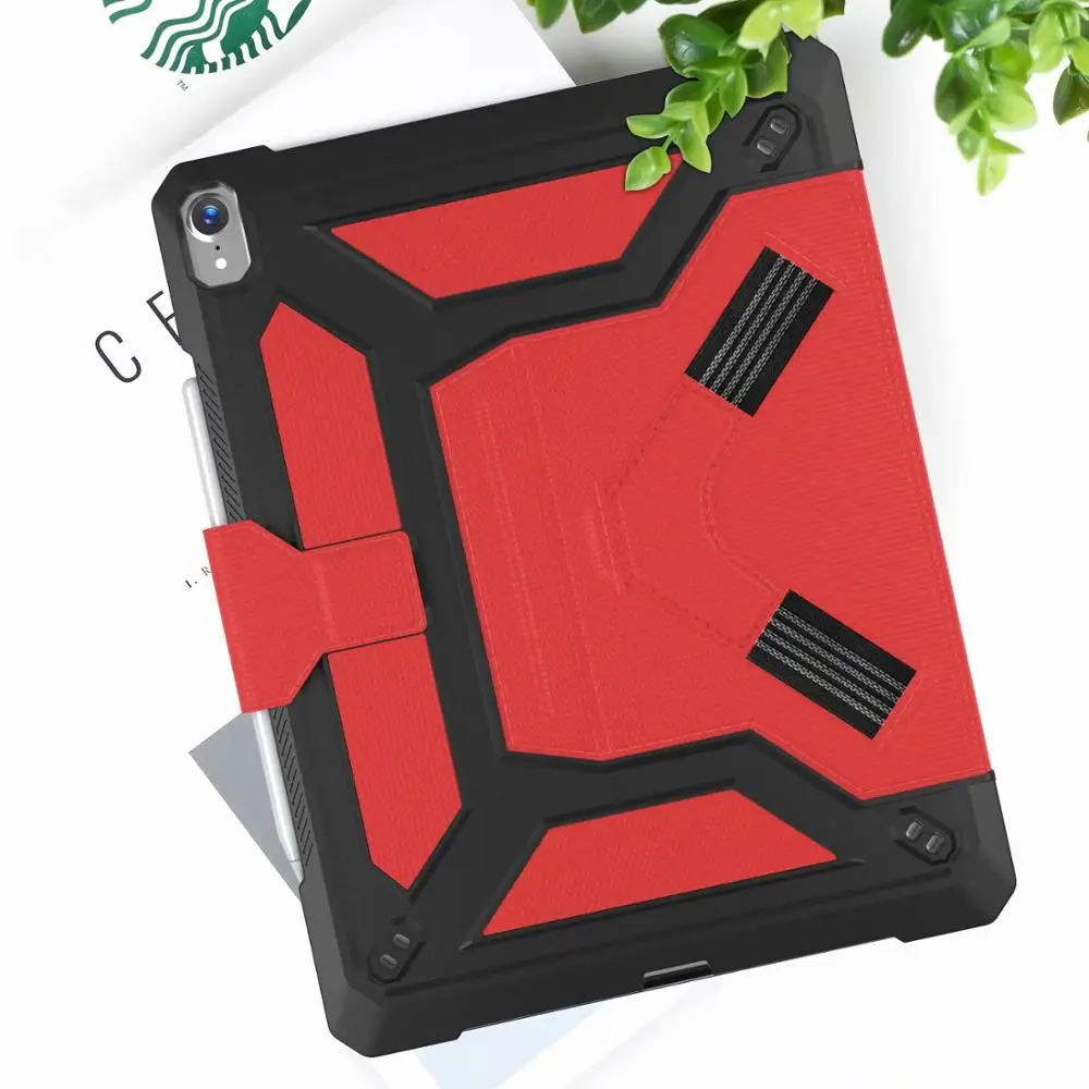 Красный Для Apple iPad Pro 12,9 A1876 A1895 a1983a2014 чехол из искусственной кожи противоударный детский чехол с карандашом - Цвет: Красный