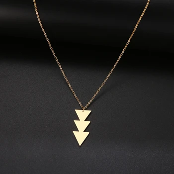 

Pendant Necklace geometric Long Chain Women Stainless Steel Necklace Chocker collana Bijoux Collier Femme Joyas mujer ras du cou