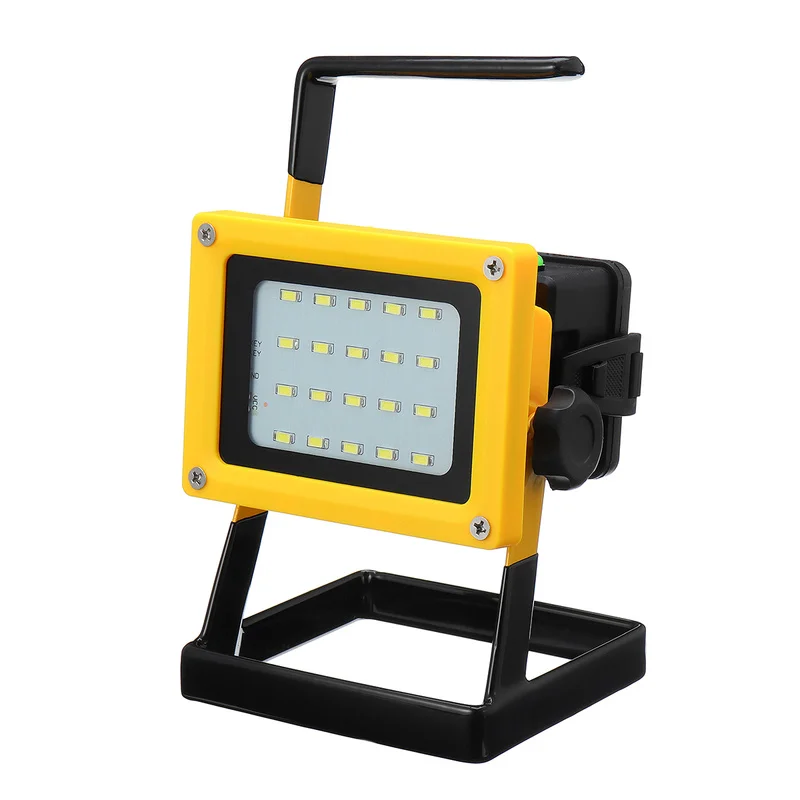 

Rechargeable 20 LED Floodlight Spot Projector Lamp Camping Travel Portable Emergency Lantern Outdoor Lighting Support Dropship