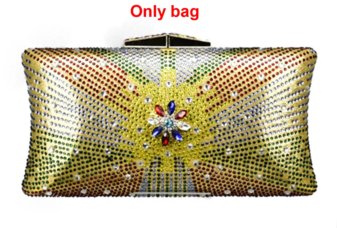 Gold bag only Последний черный Цвет в комплекте комплект из обуви и сумки в каблуки итальянская обувь и сумочка в комплекте; комплект из туфель и сумочки в стразы; Свадебная обувь - Цвет: Gold bag only
