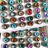 Sparking 20/50pcs Wholesale Mix Eye Ring Unique Design Evil Eye Silver Plated Tone Ring Vintage Men Women Punk Jewelry New 2