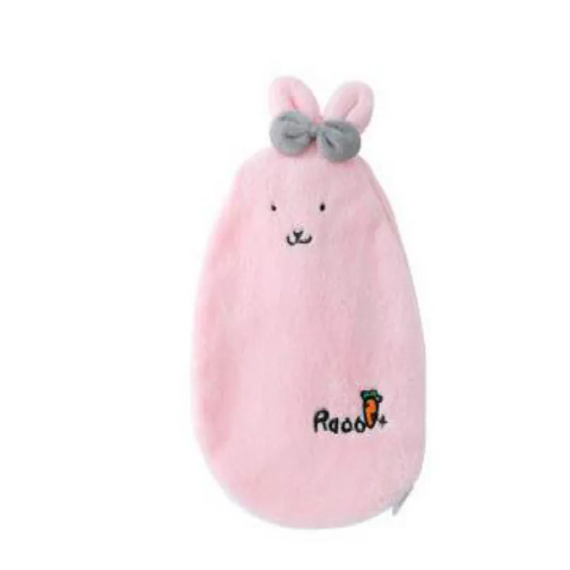 with pink rabbit Прозрачный мультфильм кролик панда маленькая девочка милый мешок горячей воды грелка для рук ПВХ предметы домашнего обихода грелка - Цвет: with pink rabbit