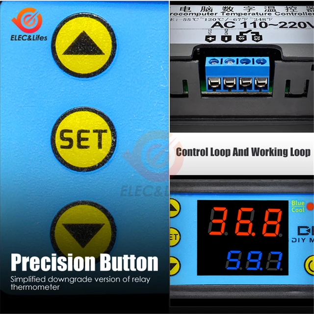 Greluma W3230 AC 110V-220V Digital Temperature Controller, 20A