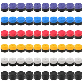 

Pack of 60 Tennis Racket Grips Anti-skid Badminton Racquet Grips Vibration Overgrip Sweatband Outdoor Sports Polyurethane