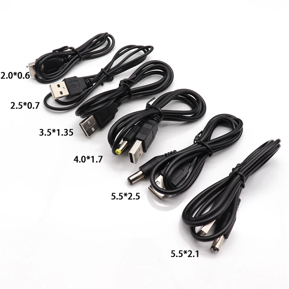 Адаптер питания постоянного тока USB конвертирует в 2 5*0 7/3 5*1 35/4 0*1 7/5 5*2 1 мм черный