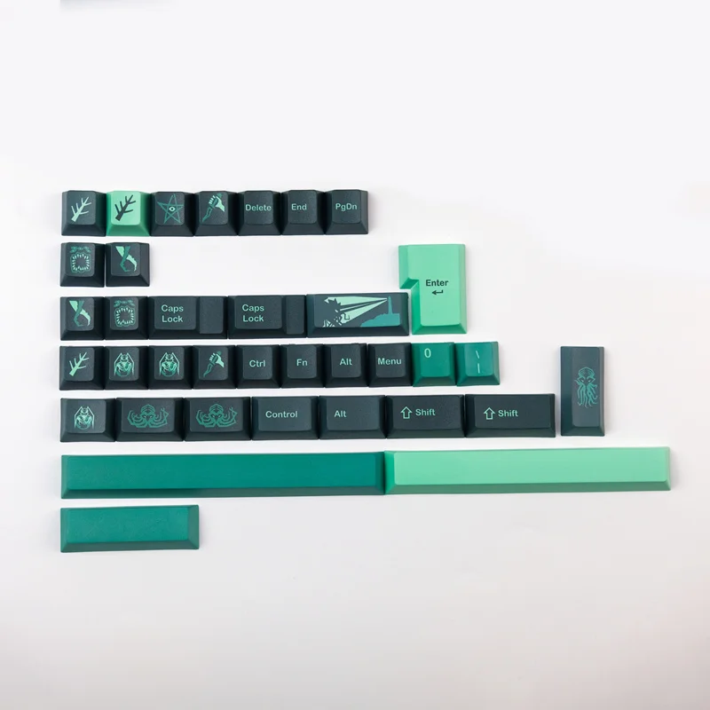 Gmk Terrain Keycaps Grupo Pbt Dye Subbed Cherry Profile Keycap Barra de Espaço 3u 7u Iso Enter para Layout ue 140 Chaves por Conjunto - Imagem 6