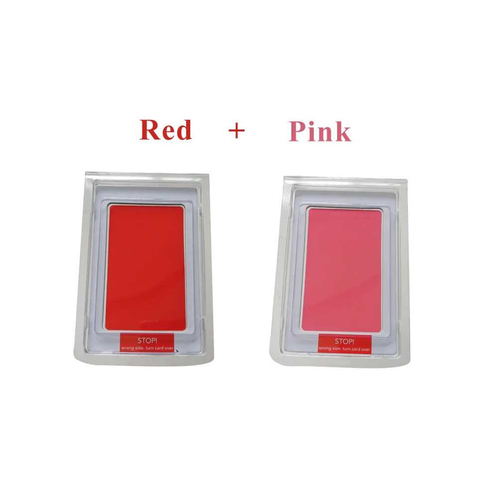 1 Red 1 Pink Чернильная DIY штемпельная подушка для отпечатка ноги новорожденного ребенка сувенир следа и отпечатка пальца Комплект Детская штемпельная подушка хранения Memento - Цвет: 1 Red 1 Pink