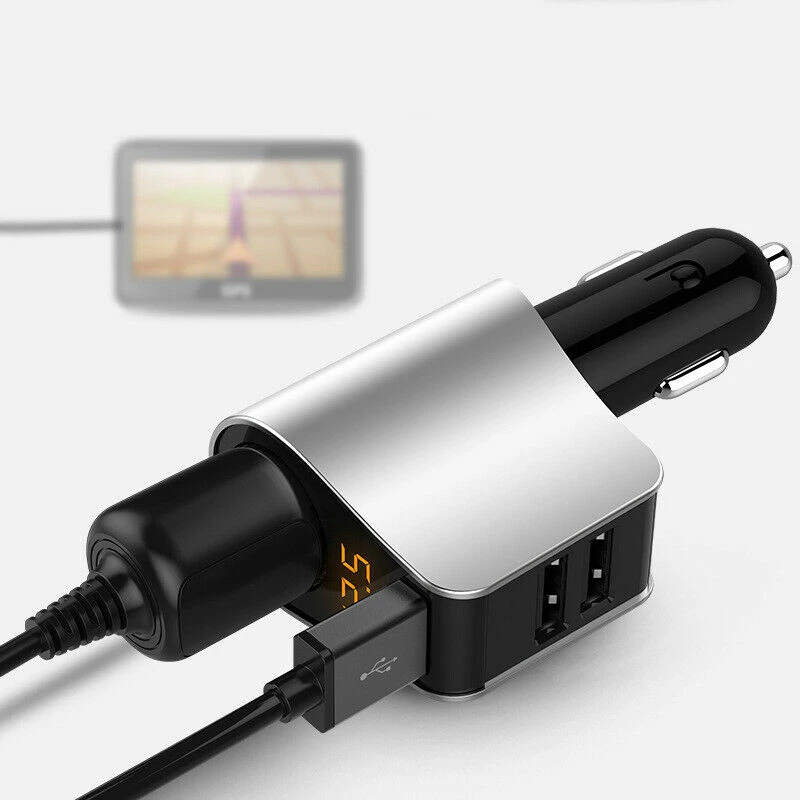 Розетка для автомобильного прикуривателя Разветвитель с 3 USB портами