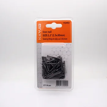 

2452 Yiwu Small Commodity Blister Card Installed Iron Nail 1.2-Inch Product