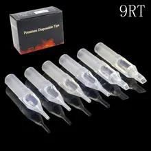 Yuelong 100 шт Одноразовые чистые наконечники для татуировки трубы 9RT наконечники для игл для татуировки круглые алмазные плоские стерилизованные наконечники татуировки поставка