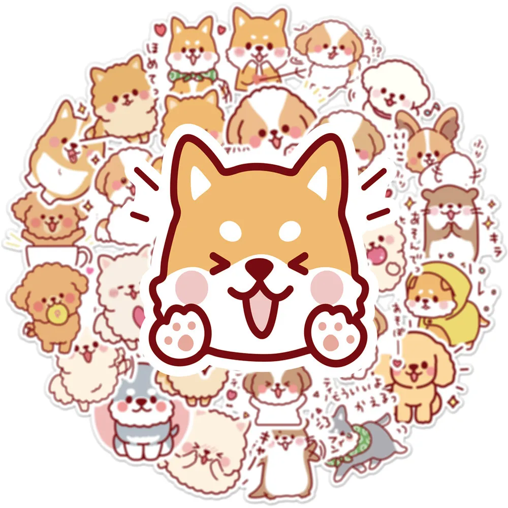 45 Pcs Kawaii Stickers Set Washi Scrapbooks Sticker Set Cute Dog