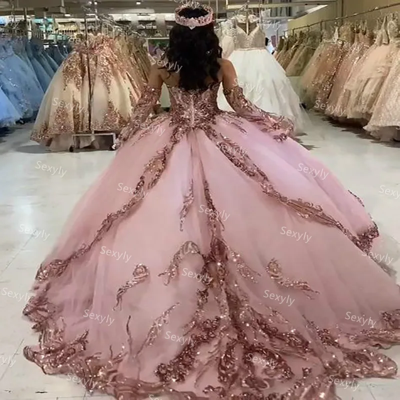 Princess Sequined Sweet 16 Quinceanera 