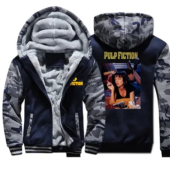 

Japan Anime Men's Fashion Winter Hoodies Jacket Men Streetwear Outerwear Cartoon Pattern Windproof Coats Clothing