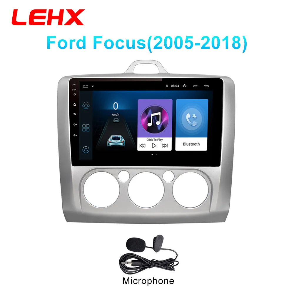 FOCUS-MIC LEHX автомобильный Android 8,1 gps навигатор Автомобильный Радио Мультимедиа Видео плеер для ford focus 2 3 2006-2011 хэтчбек No 2 din dvd - Цвет: FOCUS-MIC