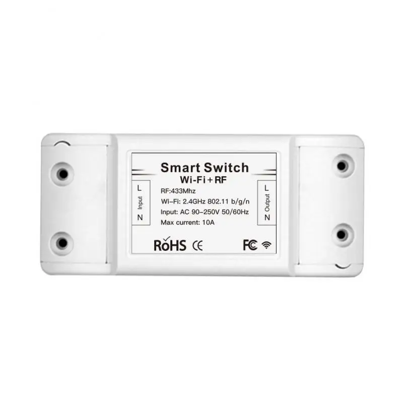 RF433 wifi 90-250 В беспроводной пульт дистанционного управления смарт-переключатель Смарт-приложение Tuya Life с Alexa Google Home передатчик сигнала приемник - Цвет: RF433 with WiFi