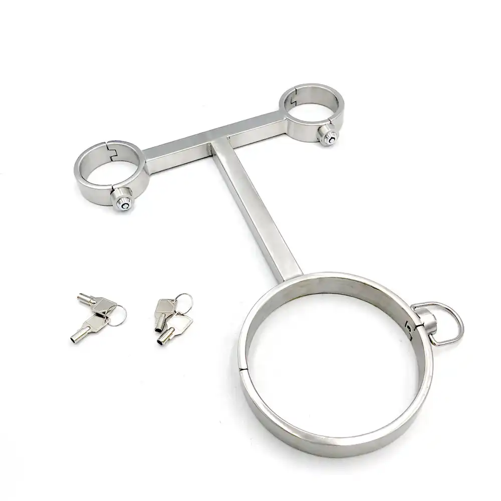 プレスロックステンレス鋼ボンデージヨークさらし台手錠手首カフスネック襟拘束首かせ大人の大人のおもちゃ 大人のゲーム Aliexpress