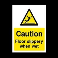 Caution Floor Slippery When Wet Sign Sticker Suitable for Shopping malls, toilets, public places, shops paste