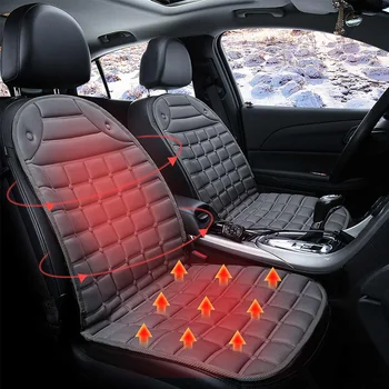 

12V Heated Car Seat Cushion Cover Seat Black/Grey Electric Winter Heated Seat Auto Covers Cardriver Heat-keeping Pad
