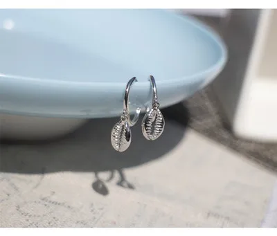 1 pair silver 8.5 mm 925 Стерлинговое Серебро, серьги, французский стиль, тренд, короткий кулон, серьги-капли, серьги-кольца, индивидуальный тренд, дикие женские серьги - Окраска металла: 1 pair silver 8.5 mm
