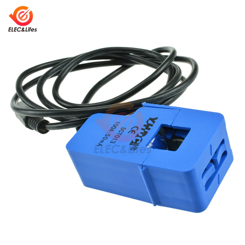 Лучший 30A 50A 100A SCT-013-000 SCT-013-015 SCT-013-030 SCT-013-050 Неинвазивная переменного тока Сенсор Разделение сердечника трансформатора тока
