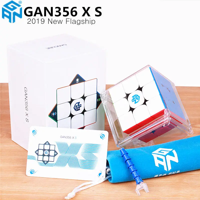 Kopen Nieuwe GAN356X S Magnetische 3x3x3 Magic Speed Cube Stickerloze Professionele GAN356 X S Magneten Puzzel Cubes voor Concurrentie GAN356 XS