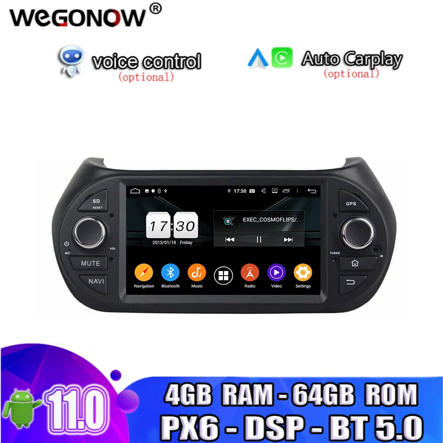 Автомобильный DVD-плеер TDA7851 Android 2008 8 ядер 4 Гб + 64 ГБ GPS радио Wi-Fi BT 201 для Fiat Fiorino Citroen