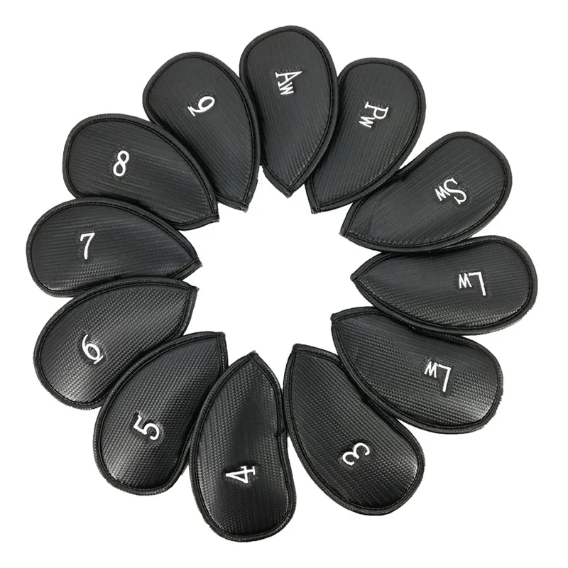 12 шт. водонепроницаемый чехол для клюшки для гольфа набор открытый бюстгальтер клуб обучение головной убор протектор